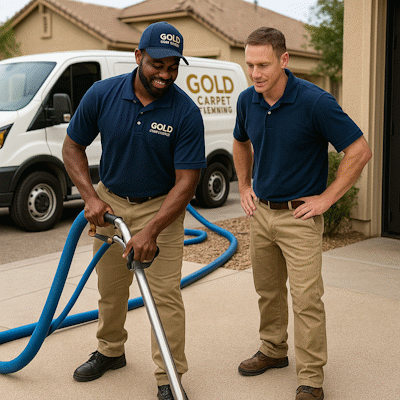 Professional carpet cleaning team working in Sahuarita